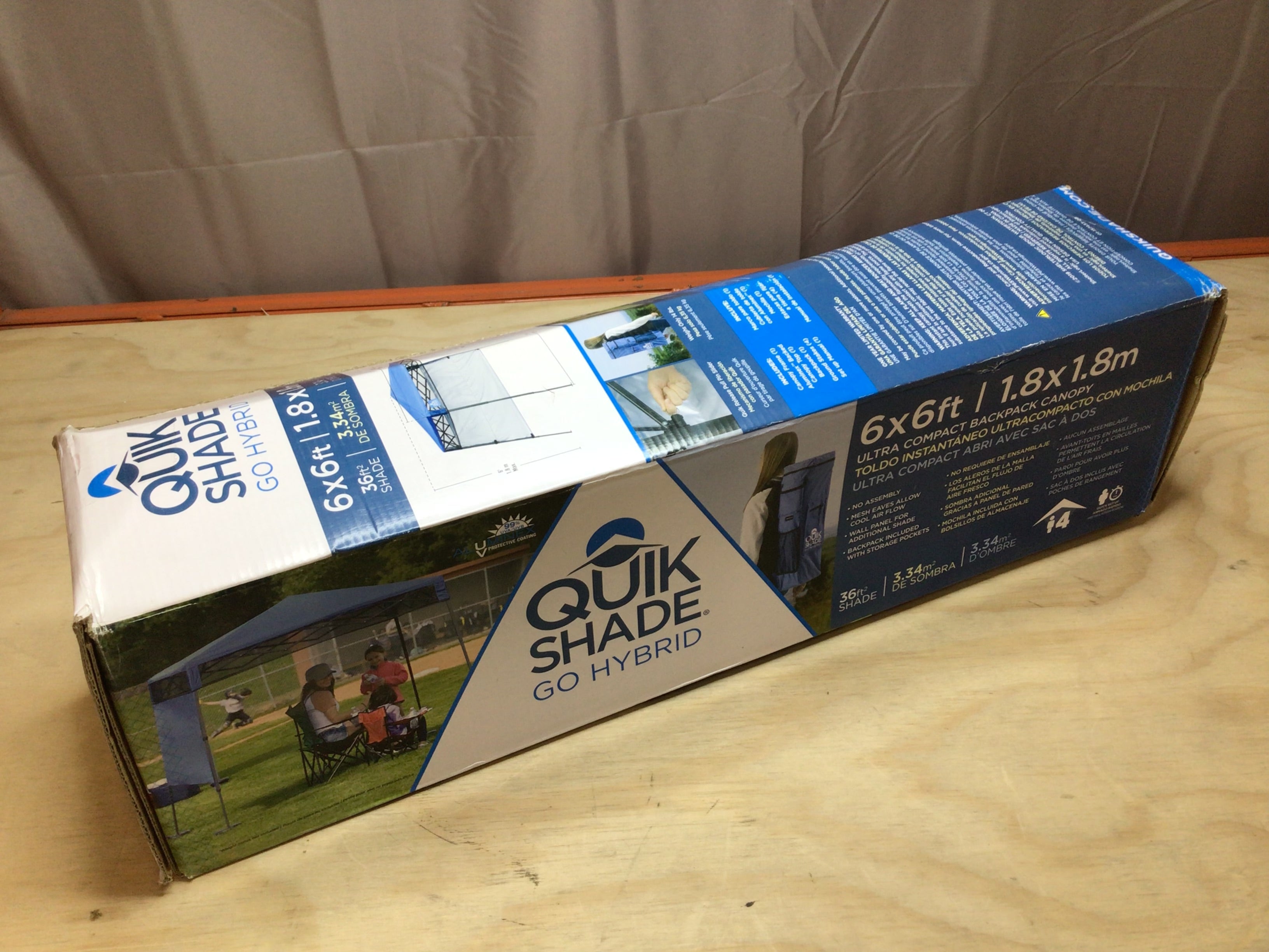 Quik Shade Backpack Canopy 157433 Regatta Blue 6x6 NEW in Box Outdoors Sun Shade (8109035749614)